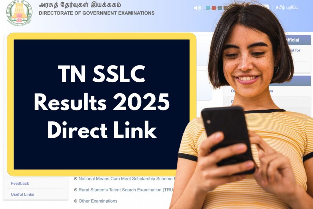 TN SSLC Results 2025: tnresults.nic.in DGE Tamil Nadu Class 10th Marksheet Direct Link